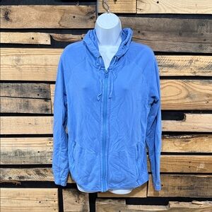 Coolibar Hoodie Womens large Blue Lumaleo
Full Zip Sweatshirt UPF 50